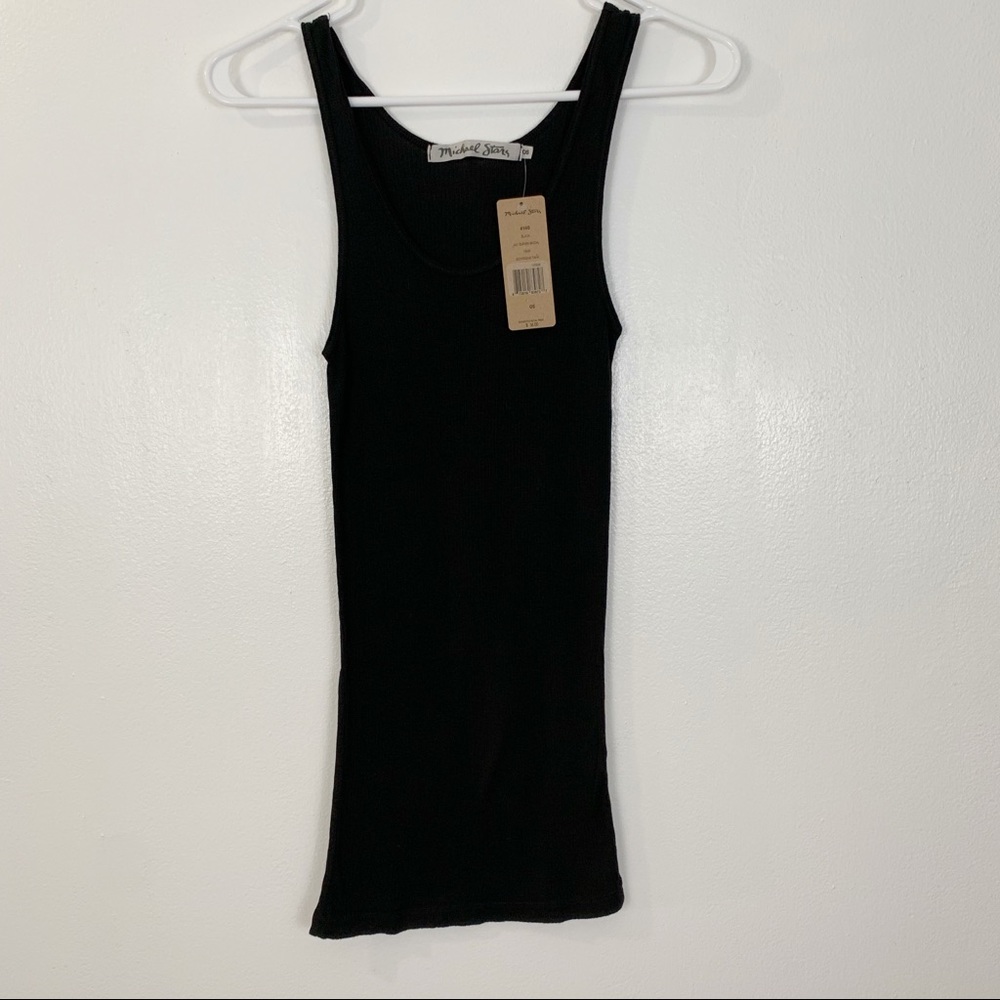 Michael Stars 4x1 rib supima modal boyfriend tank